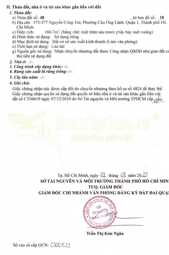 Bán nhà 375-377 Nguyễn Công Trứ, phường Cầu Ông Lãnh, Quận 1, diện tích 160,7m2, giá bán 130 tỷ