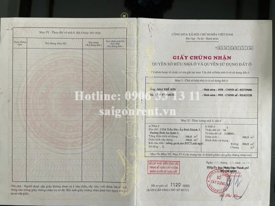 Bán nhà 153-153A Trần Não, Phường An Khánh, Quận 2, diện tích 609,4m2, giá bán 340 tỷ