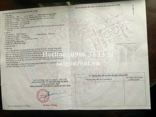 Bán nhà 112 Nguyễn Văn Hưởng, Phường Thảo Điền, Quận 2, diện tích 996m2, giá bán 330 tỷ 