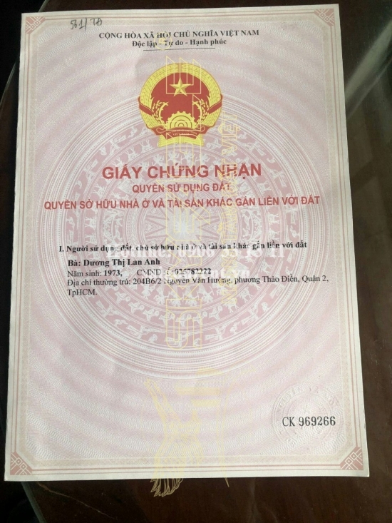 Bán nhà 112 Nguyễn Văn Hưởng, Phường Thảo Điền, Quận 2, diện tích 996m2, giá bán 330 tỷ 