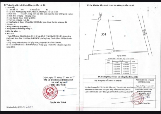Bán đất đường Long Thuận, phường Long Phước, diện tích 2.009,9m2, giá bán 67 tỷ