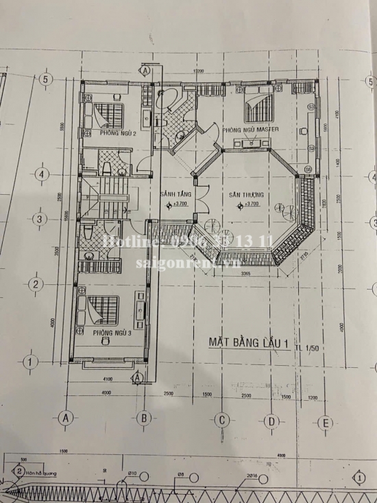 Cho thuê biệt thự 74/14 Thân Văn Nhiếp, Bình Trưng, Quận 2, 70 Triệu