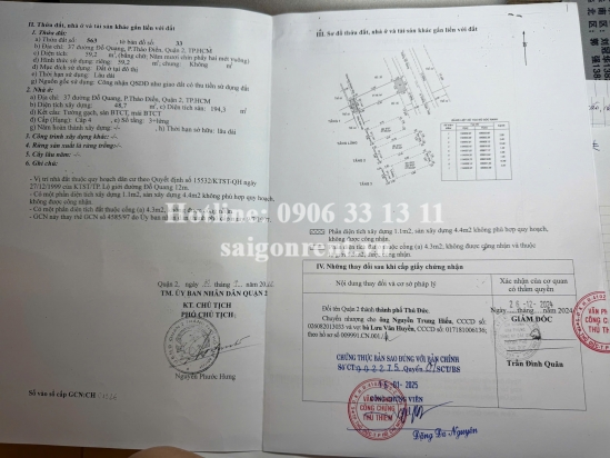 Bán nhà 37 Đỗ Quang, phường Thảo Điền, Quận 2, diện tích 59,2m2, giá bán 23,5 tỷ