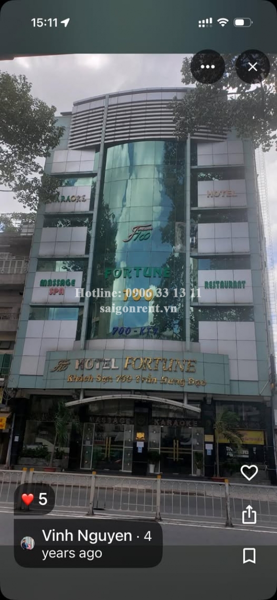 Cho Thuê Khách Sạn tại 700 Trần Hưng Đạo, Quận 5, 50 Phòng, 660 Triệu