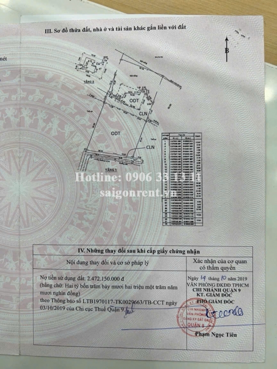 Bán biệt thự Sông Trao Trảo 30m đường Lò Lu, phường Long Phước, diện tích 1.483,4m2, giá 76 tỷ